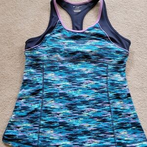 Women's Tek Gear DryTek Sz XL Tank Top Yoga Exercise Blue Purple